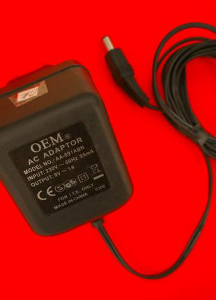 Зарядное Блок питания OEM AC Adaptor 9V 1A 1000mA AA-091ABN