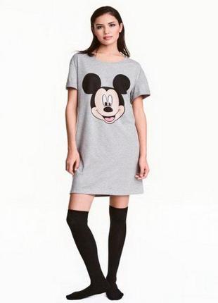 1, Жіноча нічна сорочка H&M; Розмір М з принтом Мікі
