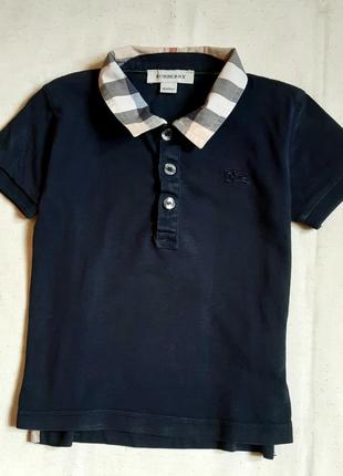 Рубашка поло burberry англия оригинал черная на 1,5 года (81см)