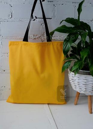 Сумка желтая, эко сумка, эко торба, желтый шоппер/желтая сумка...