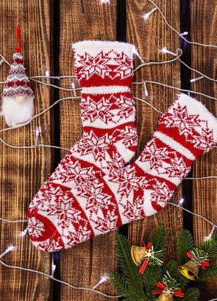 Шкарпетки новорічні білий