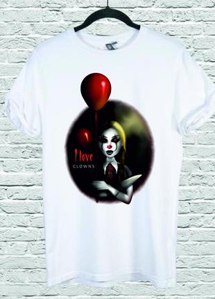 Футболка youstyle i love clowns 0062 m white