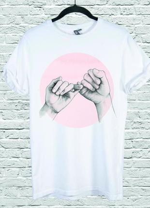 Футболка youstyle pinky swear hand 0062 l white