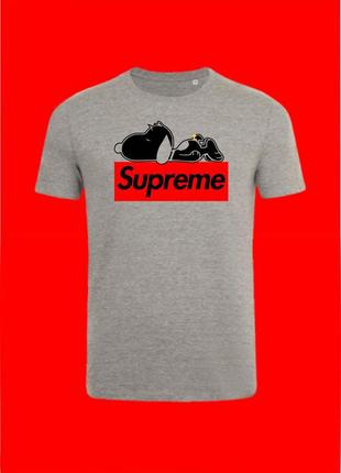 Футболка youstyle  supreme 0983 xxl gray