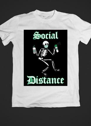 Футболка youstyle чоловіча social distance 0525 xl white