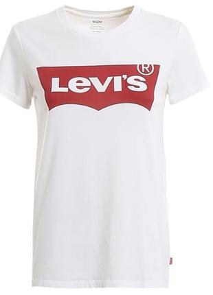 1, Женская белая футболка Levis Размер M The Perfect Tee Оригинал