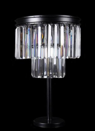 Настольная лампа с хрустальными подвесками N77546/1T (BK)