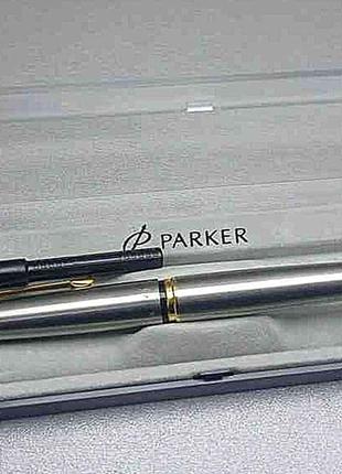 Ручка листкова кулькова пір'яна Б/У Parker 45 Stainless Steel ...