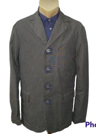 Распродажа мужской серый котоновый пиджак heavy project,италия
