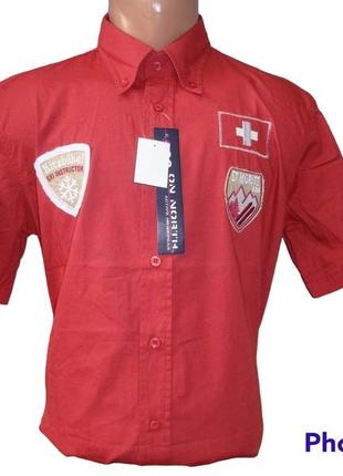 Распродажа мужская рубашка красная с коротким рукавом vancouve...