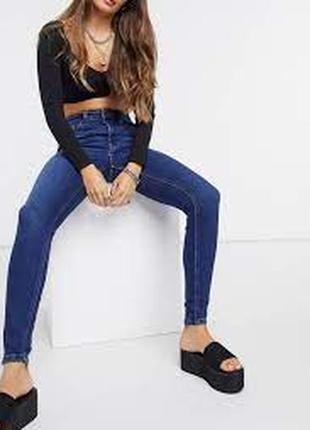Женские синие джинсы скинни на высокий рост американки узкие с...