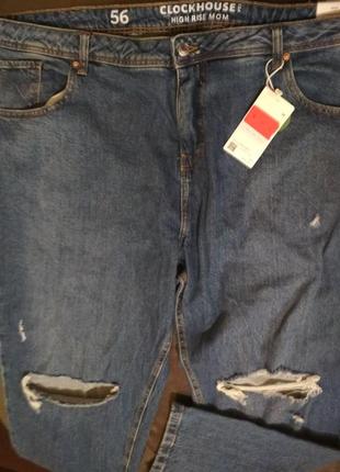 Женские mom джинсы c&a, 56 и 58 европейский размер