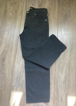 Armani jeans 31 рр л темные серые широкие прямые джинсы