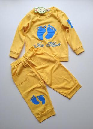 Детский костюм комплект желтого цвета, 90 см