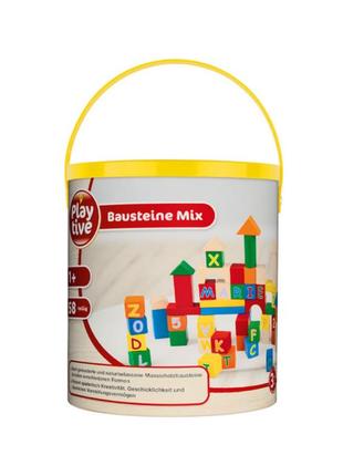 Дерев'яний конструктор playtive німеччина будівельні блоки кубики