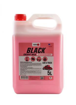 Поліроль для пластику NOWAX Black Cockpit Milk Strawberry NX05...
