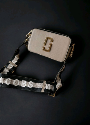 Жіноча золотиста сумочка marc jacobs snapshot gold маленька сумка