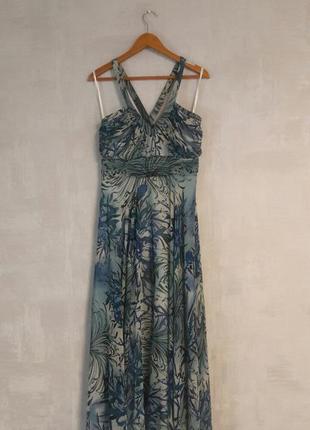 Длинный сарафан, платье в пол с цветами шифоновое jasper conran