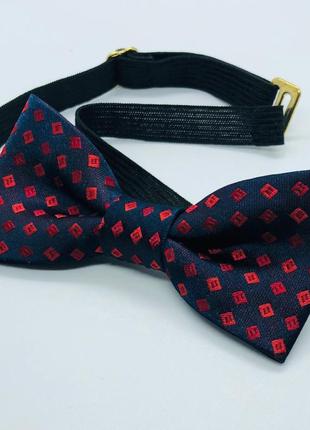 Краватка — метелик для хлопчика чорна з червоним
