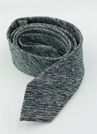 Краватка чоловіча вузька сіро-чорний