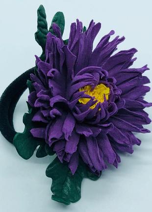Резинка с фиолетовым цветком астры Резинка для волос Украшение...