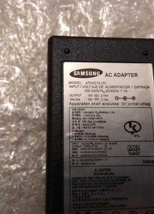 Блок питания для ноутбука Samsung R40Plus 19V 3.16A 60W