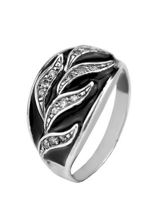 Кольцо серебряное с эмалью Мелани 2111874, 19.5 размер