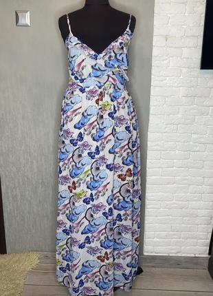 Длинное платье сарафан yumi, l