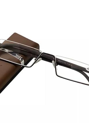 Компьютерные очки в футляре "Respect" - коричневые 0,0 ; + 1,5