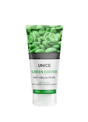 Антицеллюлитный гель unice с экстрактом зерен зеленого кофе, 2...