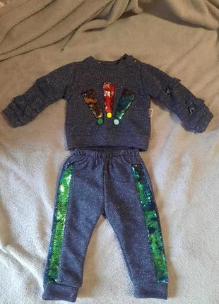 Детский костюм для новорожденных 6 мес, для младенцев штанишки...