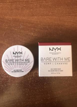 Тинт для щек и губ nyx professional makeup bare with me hemp l...