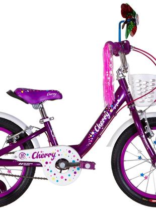 Велосипед 16" Formula CHERRY 2022 (розовый с сиреневым), 8,5"