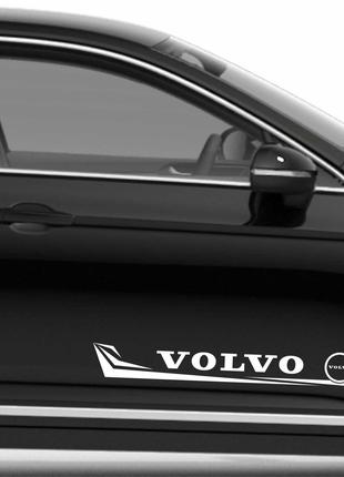 Наклейка Volvo на передние двери (белый)