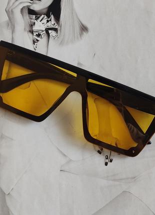 Солнцезащитные квадратные очки Желтый (14604)