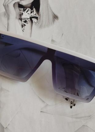 Солнцезащитные квадратные очки Фиолетовый с белым (14604)