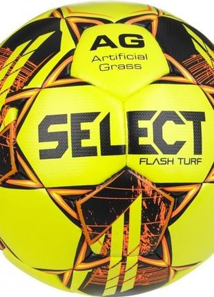 Мяч футбольный Select FLASH TURF v23 желто-оранжевый размер 5 ...