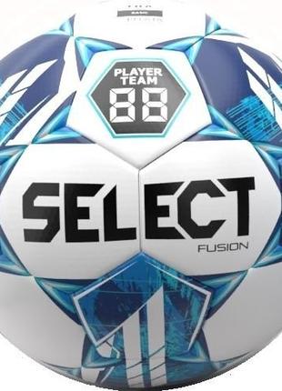 Мяч футбольный Select Fusion v23 бело-синий размер 4 385416-962 4