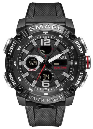 Спортивные тактические часы Smael 8039 Black противоударные во...