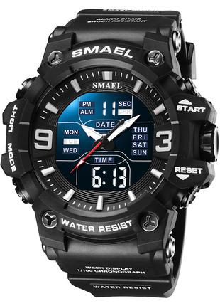 Спортивные тактические часы Smael 8049 Black противоударные во...