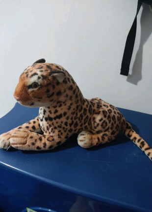 Мягкая игрушка как живой лев тигр леопард гепард с Европы