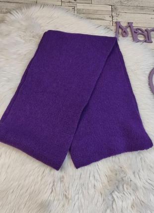 Женский шарф ангора фиолетовый 20х156 см