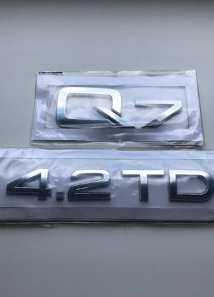Шильдик на багажник, напис на багажник Ауді Audi Q7 4.2 TDI
