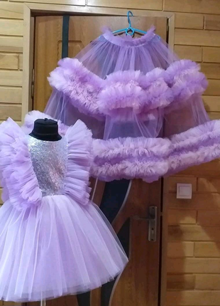 Праздничное, нарядное детское платье со съёмной юбкой