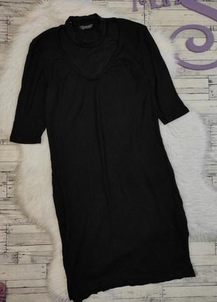 Женское платье top shop чёрное трикотажное с чокером размер 44 s
