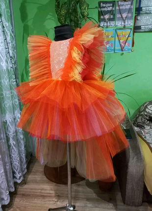 Оранжевое платье для девочки