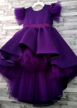 Фиолетовое детское  нарядное платье для любого праздника