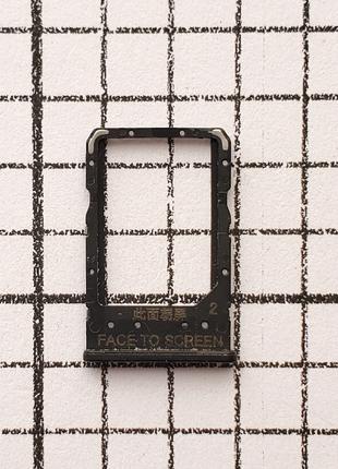 SIM лоток Xiaomi Redmi 6A (cactus) для телефону чорний Original