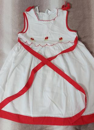 Платье для девочки с вышивкой, р.110-122
