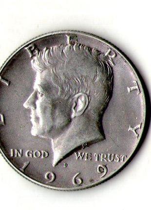 США смуг 168 1969 рік срібло 11.5 грам стан UNS No343